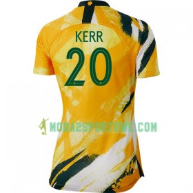 Koszulka Australia Sam Kerr 20 Domowe Stroje Piłkarskie Mistrzostwa świata kobiet 2019 Krótki Rękaw
